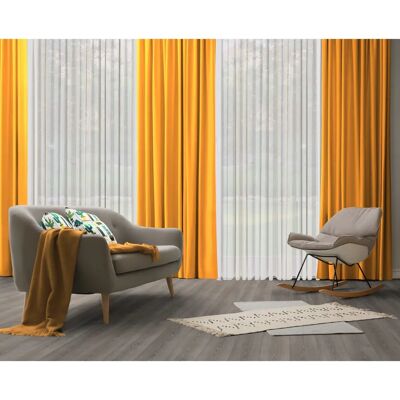 WIRTH Verdunkelungsvorhang - 275cm x 142cm - Orange - Nach Maß WIRTH Verdunkelungsvorhang - 275cm x 142cm - Orange - Nach Maß