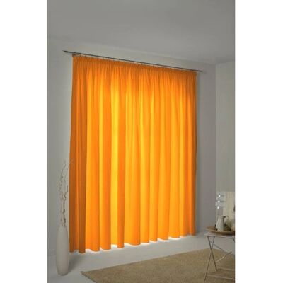 WIRTH WirthNatur Bio-Baumwoll Vorhang - 375cm, Orange, Kräuselband, Maßanfertigung WIRTH WirthNatur Bio-Baumwoll Vorhang - 375cm, Orange, Kräuselband, Maßanfertigung