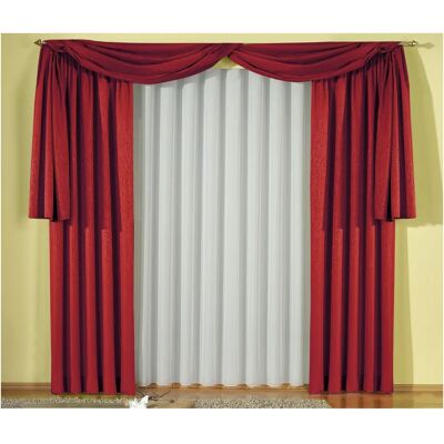 WIRTH Mara Gardine - 225cm, weiß, mit Faltenband - Gardine WIRTH Mara Gardine - 225cm, weiß, mit Faltenband - Gardine
