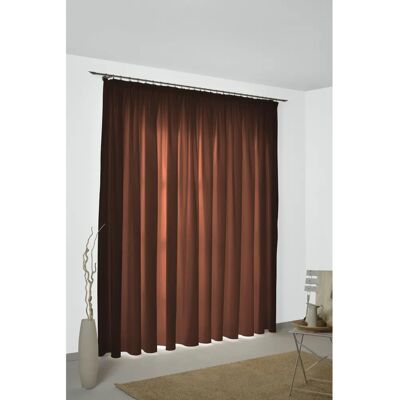 WIRTH Newbury Vorhang - Braun, 130x245cm, Kräuselband WIRTH Newbury Vorhang - Braun, 130x245cm, Kräuselband