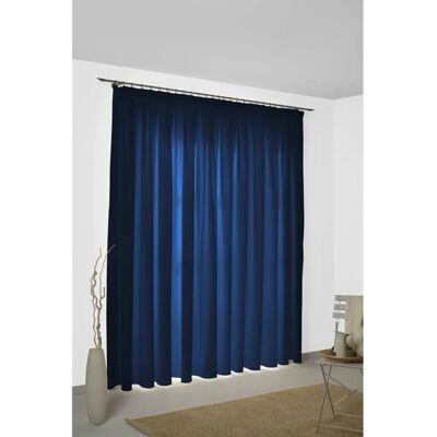 WIRTH Newbury Vorhang - Baumwolle, Polyester, 345cm, 130cm, Nachtblau WIRTH Newbury Vorhang - Baumwolle, Polyester, 345cm, 130cm, Nachtblau