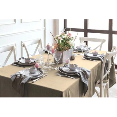 WIRTH Westport Taupe Jacquard Tischdecke - Tischdecke WIRTH Westport Taupe Jacquard Tischdecke - Tischdecke