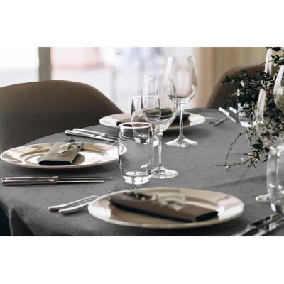 WIRTH Westport Dunkelgrau Jacquard Tischdecke - Tischdecke WIRTH Westport Dunkelgrau Jacquard Tischdecke - Tischdecke