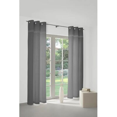 WIRTH Wiessee Grau Jacquard Gardine - Landhausstil WIRTH Wiessee Grau Jacquard Gardine - Landhausstil