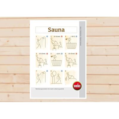 Weka Holzbau Sauna Zubehör - Sauna Baderegel Weka - Wasserdicht Weka Holzbau Sauna Zubehör - Sauna Baderegel Weka - Wasserdicht
