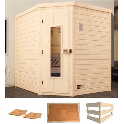 WEKA Turku 2 HT - Sauna für 4 Personen, Blockbohlenbau, Beige WEKA Turku 2 HT - Sauna für 4 Personen, Blockbohlenbau, Beige