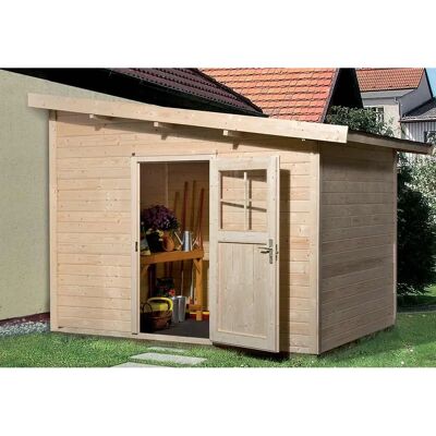 WEKA 260 Gartenhaus - Holz, 355x260cm, Beige WEKA 260 Gartenhaus - Holz, 355x260cm, Beige