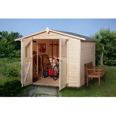 WEKA Gartenhaus 316 Gr.4 - Holz, Beige, 290x250cm WEKA Gartenhaus 316 Gr.4 - Holz, Beige, 290x250cm