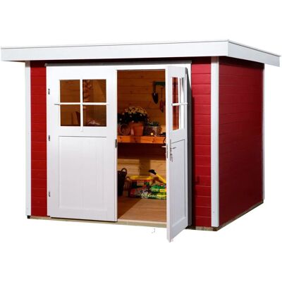WEKA Gartenhaus 227 - Nordisches Holz, Flachdach, 21mm, Rot WEKA Gartenhaus 227 - Nordisches Holz, Flachdach, 21mm, Rot