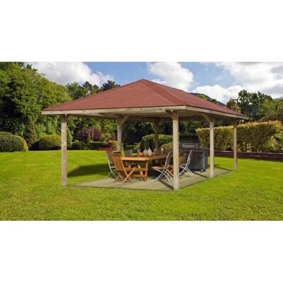 Weka Gartenpavillon 651 B - Solides Dach, Rote Schindeln Weka Gartenpavillon 651 B - Solides Dach, Rote Schindeln