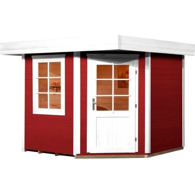 Weka Gartenhaus 213 - Holz, 278x238 cm, Weiß/Rot Weka Gartenhaus 213 - Holz, 278x238 cm, Weiß/Rot