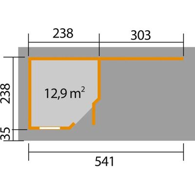 WEKA Designhaus 213B Gartenhaus - Holz, 12,88m² WEKA Designhaus 213B Gartenhaus - Holz, 12,88m²