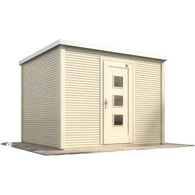 WekaLine 413 Gartenschuppen - 45mm Holz Flachdach Beige WekaLine 413 Gartenschuppen - 45mm Holz Flachdach Beige