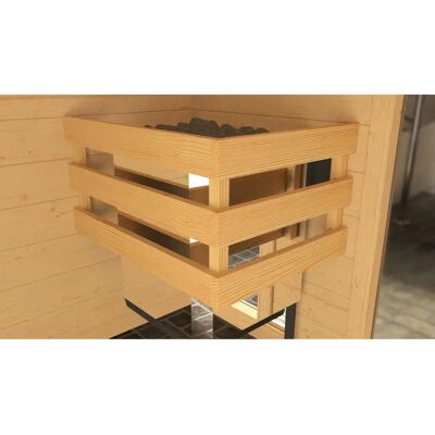WEKA VALIDA 4 Sauna - Beige - 2 Personen, Blockbohlensystem, Glastür WEKA VALIDA 4 Sauna - Beige - 2 Personen, Blockbohlensystem, Glastür