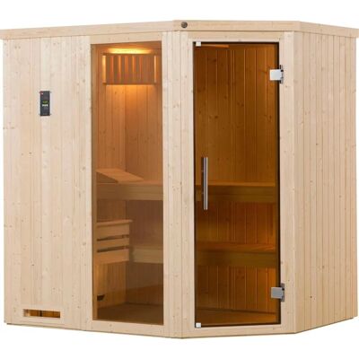 WEKA Varberg Sauna - 7,5 kW, beige, digitale Steuerung - Indoor WEKA Varberg Sauna - 7,5 kW, beige, digitale Steuerung - Indoor