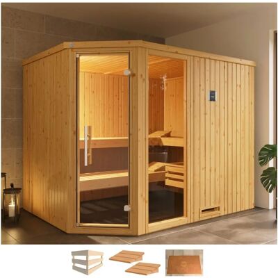 WEKA Varberg 4 Sauna - Glastür, Nordic Fichte, 5 Personen WEKA Varberg 4 Sauna - Glastür, Nordic Fichte, 5 Personen