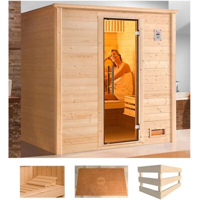 Weka Bergen 1 Sauna - 2 Personen - Beige - Ohne Ofen - Innen Weka Bergen 1 Sauna - 2 Personen - Beige - Ohne Ofen - Innen