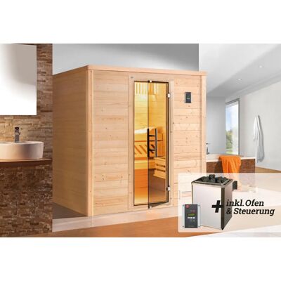 WEKA Bergen Sauna 2-Person Innenraumsauna mit digitaler Steuerung WEKA Bergen Sauna 2-Person Innenraumsauna mit digitaler Steuerung