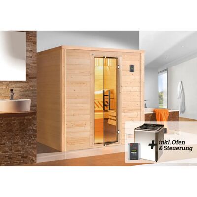 WEKA Bergen Sauna - 7,5 kW Bio-Ofen - Innenbereich - 2 Personen WEKA Bergen Sauna - 7,5 kW Bio-Ofen - Innenbereich - 2 Personen