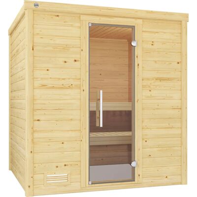 WEKA Bergen 1.8 Sauna - Digitale Steuerung, 3 Personen, Nordisches Holz WEKA Bergen 1.8 Sauna - Digitale Steuerung, 3 Personen, Nordisches Holz