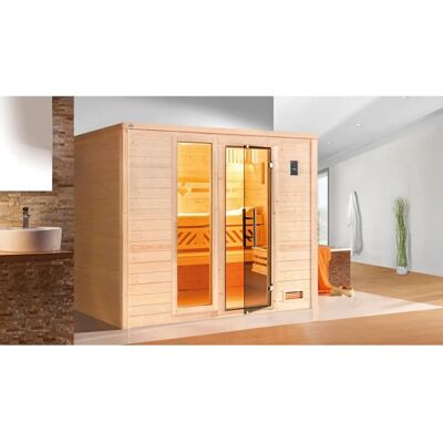 Weka Bergen Sauna mit 7,5 kW Bio-Ofen & Digitalsteuerung Weka Bergen Sauna mit 7,5 kW Bio-Ofen & Digitalsteuerung