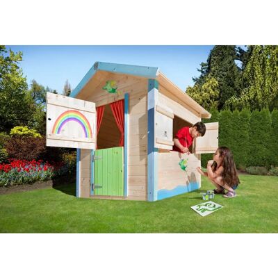 Weka Tabaluga Spielhaus - Natur - 144x153x154 cm - Spielhaus Weka Tabaluga Spielhaus - Natur - 144x153x154 cm - Spielhaus