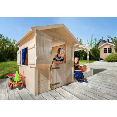 Weka Weka Tabaluga Spielhaus - Natur, 286x153x154cm Weka Weka Tabaluga Spielhaus - Natur, 286x153x154cm