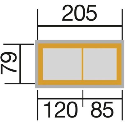 Weka Hochbeet - Nordic Fichte 205x79 - Witterungsgeschützt Weka Hochbeet - Nordic Fichte 205x79 - Witterungsgeschützt