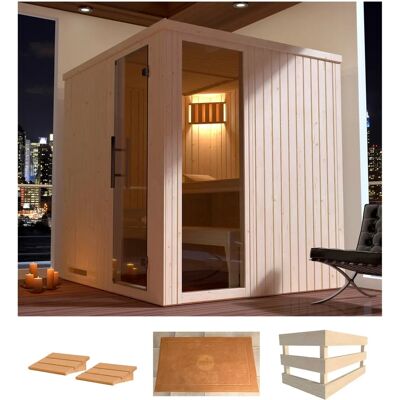 WEKA Halmstad 2 Beige Sauna - Saunen ohne Ofen WEKA Halmstad 2 Beige Sauna - Saunen ohne Ofen