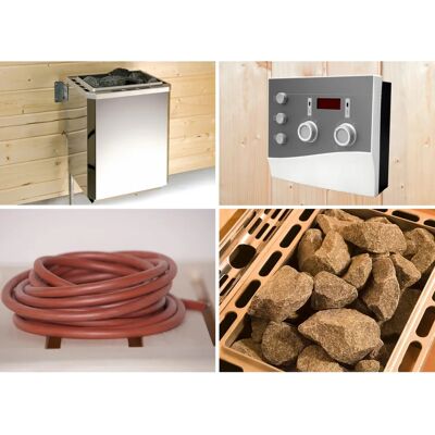 WEKA Saunahaus NAANTALI - Externe Steuerung, 9 kW, Beige WEKA Saunahaus NAANTALI - Externe Steuerung, 9 kW, Beige