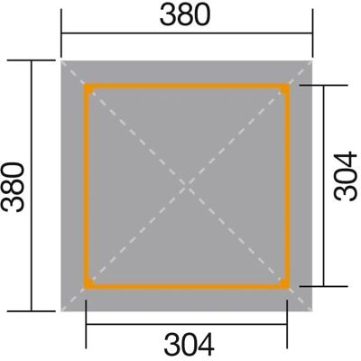 WEKA Gartenoase Pavillon - 380x380cm, beige, kesseldruckimprägniert - Pavillon WEKA Gartenoase Pavillon - 380x380cm, beige, kesseldruckimprägniert - Pavillon