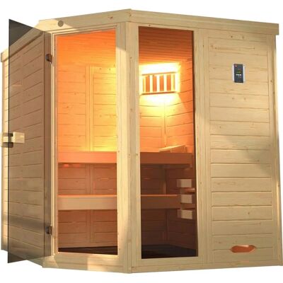 WEKA Laukkala Buche Sauna mit 7,5 kW Digitalsteuerung - Innenbereich WEKA Laukkala Buche Sauna mit 7,5 kW Digitalsteuerung - Innenbereich