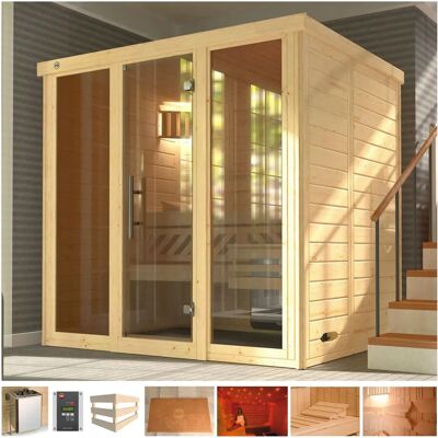 WEKA Kemi Panorama Sauna 7,5 kW Beige - Sauna WEKA Kemi Panorama Sauna 7,5 kW Beige - Sauna