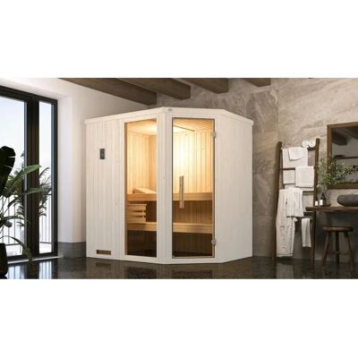 WEKA Sauna Varberg 1 - Eckdesign, 7,5 kW, Externe Steuerung - Sauna WEKA Sauna Varberg 1 - Eckdesign, 7,5 kW, Externe Steuerung - Sauna