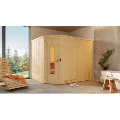 WEKA VARBERG 4 Sauna - 6 Personen, 9 kW, Ecke, Beige WEKA VARBERG 4 Sauna - 6 Personen, 9 kW, Ecke, Beige