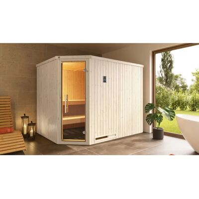 WEKA VARBERG 4 Sauna - Moderne Ecksauna mit Glastür WEKA VARBERG 4 Sauna - Moderne Ecksauna mit Glastür