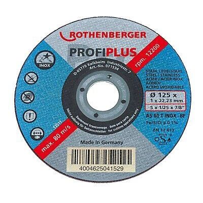 Accessorio per smerigliatrice Rothenberger 071533D - Inox 115x1x22 Confezione 10 Accessorio per smerigliatrice Rothenberger 071533D - Inox 115x1x22 Confezione 10