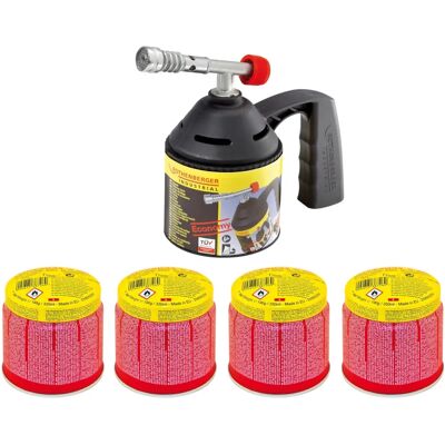 Rothenberger RoFlame Economy Set - Juego de soplete y cartuchos Rothenberger RoFlame Economy Set - Juego de soplete y cartuchos