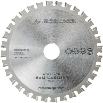 Rothenberger Duracut St Ext.125mm Z.32 Bohr.20mm Lama da sega - Lama da sega Rothenberger Duracut St Ext.125mm Z.32 Bohr.20mm Lama da sega - Lama da sega