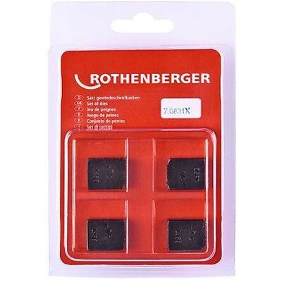 Herramienta de roscado Rothenberger 070831X - Matrices de acero de precisión - 4 piezas Herramienta de roscado Rothenberger 070831X - Matrices de acero de precisión - 4 piezas
