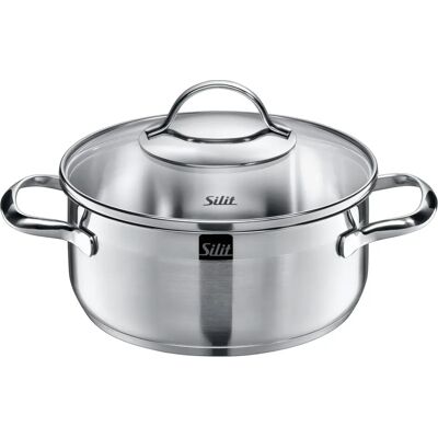Silit Casserole Achat 20 cm avec couvercle en verre - Poêle + Casserole induction Silit Casserole Achat 20 cm avec couvercle en verre - Poêle + Casserole induction