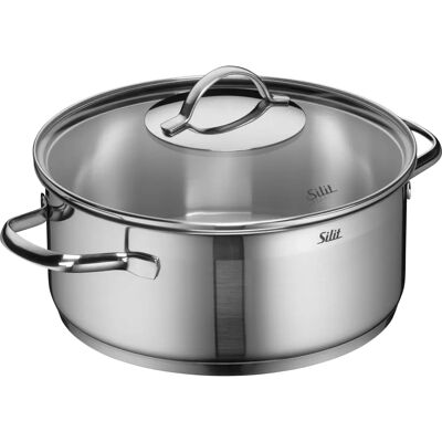 Silit Pentola Achat 24cm, Induzione, Acciaio Inox, Forno Silit Pentola Achat 24cm, Induzione, Acciaio Inox, Forno