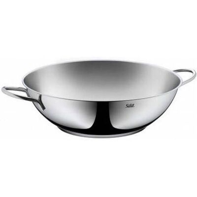 Silit Stainless Steel Wok 32cm - Induction Suitable - Frying Pan Silit Stainless Steel Wok 32cm - Induction Suitable - Frying Pan