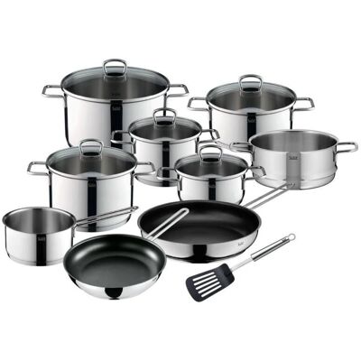 Ensemble de Casseroles Silit Alicante en acier inoxydable - Compatible induction - 10 pièces Ensemble de Casseroles Silit Alicante en acier inoxydable - Compatible induction - 10 pièces