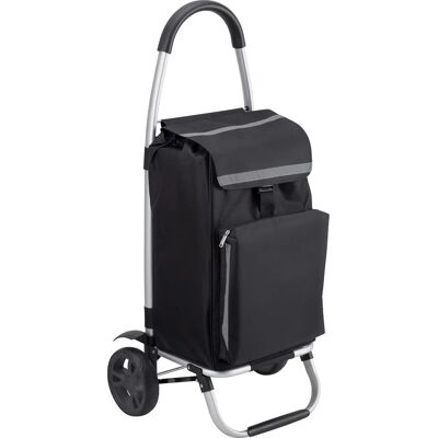 Meister 2-i-1 Indkøbstrolley - Aluminium, Sort, 45x36x103cm Meister 2-i-1 Indkøbstrolley - Aluminium, Sort, 45x36x103cm