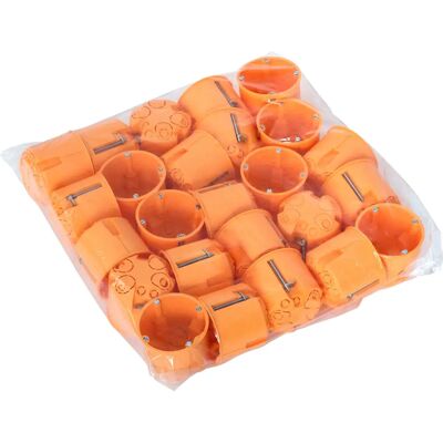 MEISTER Inbouwdoos 60mm Oranje - Stopcontact MEISTER Inbouwdoos 60mm Oranje - Stopcontact