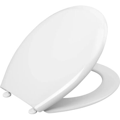 CORNAT Palu 1076385 - Asiento de Inodoro - Blanco - Higiénico y Fácil de Limpiar CORNAT Palu 1076385 - Asiento de Inodoro - Blanco - Higiénico y Fácil de Limpiar