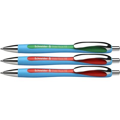 Ensemble de Stylos Schneider Rave XB Bleu - Résistant aux documents, 0,7 mm Ensemble de Stylos Schneider Rave XB Bleu - Résistant aux documents, 0,7 mm