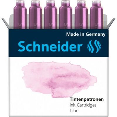 Wkłady atramentowe Pastel Schneider - 6 sztuki - Fioletowe Wkłady atramentowe Pastel Schneider - 6 sztuki - Fioletowe