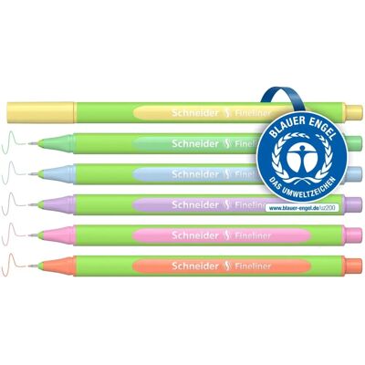 Schneider Fineliner Pastel - Art, Journal - Fineliner, 6 pcs Schneider Fineliner Pastel - Art, Journal - Fineliner, 6 pcs
